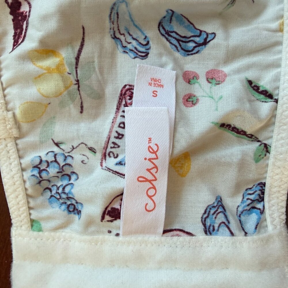 COLSIE Corset Bralette Top Coastal Travel Theme Print Size Small - Picture 5 of 9